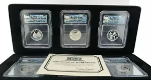 2009 S 25C Silver Quarters First Day of Issue 6 Coin Set ICG PR70 DCAM with COA - Picture 1 of 11