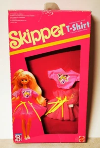 Panoplie poupée SKIPPER habillage T-SHIRT - ref. 9080 froufrou rose MATTEL 1989 - Imagen 1 de 2