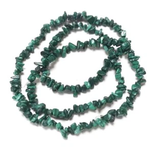 Green Malachite Beads Chip 5-8mm Long Strand Of 240+ - Picture 1 of 1
