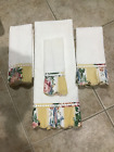 4 Avanti Princess Yellow Pleated Floral Bath 2 Hand Towels 1 Wash Cloth Nwt