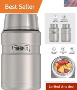 Stainless King Vacuum-Insulated Food Jar, 24 Ounce, Matte Steel - Foto 1 di 8