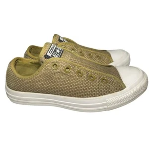 Converse All Star Slip On Lace-Less Woven Low Top Olive Green Womens 6 Y4 - Picture 1 of 10