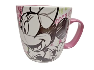 Disney Store Minnie Mouse Sketch Mug - Pink 16oz - Picture 1 of 6