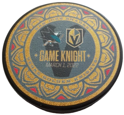2022 SAN JOSE SHARKS VS VEGAS GOLDEN KNIGHTS LIMITED EDITION RARE PUCK Cover