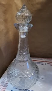 Jeannie Genie Bottle & Stopper  Decanter (Cloudy Glass) Good Pc.Pictures Descrip - Picture 1 of 12