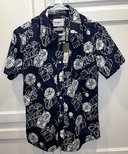 Goodfellow & Co NEW Mens Sz SMALL Hawaiian Button Shirt Floral Shirt - Picture 1 of 4