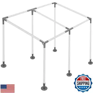 ICITYWALL 6 Leg Carport Kits,Slant Roof Canopy Fitting Kit with 1-3/8" ID, Ga - Picture 1 of 5