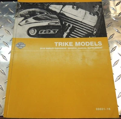 OEM HARLEY 2016 TRI-GLIDE & FREEWHEELER TRICICLO SUPLEMENTO MANUAL DE SERVICIO 99601-16 Foto 1 de 4