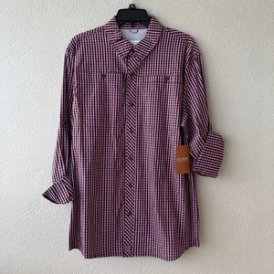 Reel legends Fishing Short Sleeve casual Print Rust, Men's shirt NWT Size S SM - Foto 1 di 7