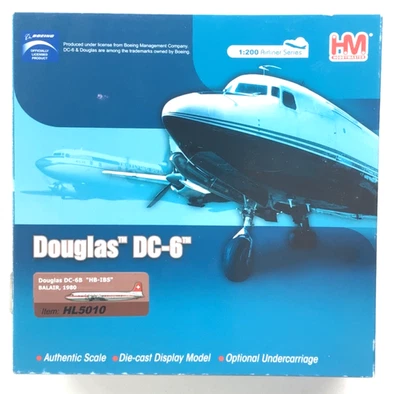 Hobby Master HL5010 Douglas DC-6B HB-IBS Balair Airlines 1980 1:200 diecast Foto 1 de 4