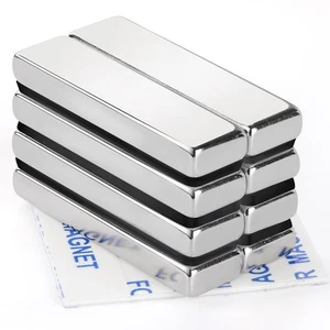 DIYMAG 8er Pack starke Neodym Stabmagnete, leistungsstarke seltene 40x10x5 mm, silber  - Bild 1 von 6