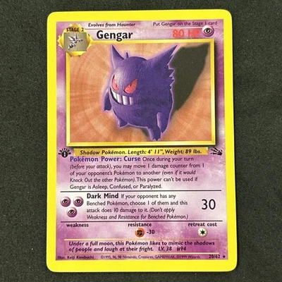 Gengar 20/62 Fossil Regular First Edition Nice Card Never Played ￼ - Image 1 of 4