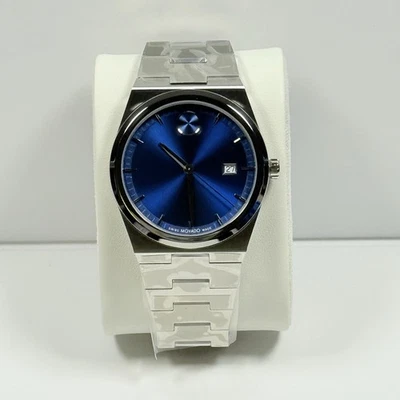 Movado Bold Quest 3601221 Blue Sunray Dial Stainless Steel 40mm Unisex Watch. - Image 1 of 4