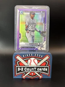 2021 Bowman Chrome - Prospects Julio Carreras #BCP-161 Purple Refractor /250... - Picture 1 of 2