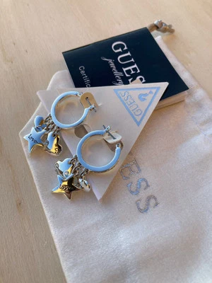 Orecchini Guess Donna Acciaio A Cerchio Con Pendenti, Incisioni E Cristalli  - Immagine 1 di 4