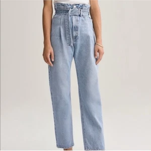 AGOLDE Reworked 90s Paperbag Jeans Straight Leg High Rise Belted Size 29 - Bild 1 von 18