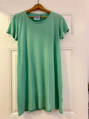 Jungmaven Rae Line T-Shirt Dress - Small - Mint Green - Hemp + Cotton - Image 1 of 2