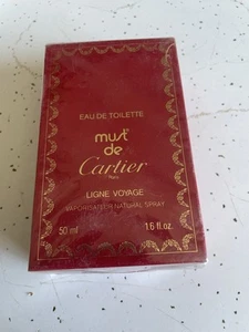 Must de Cartier Ligne Voyage Eau de Toilette EDT 1.6 oz 50 ml Spray Rare SEALED! - Picture 1 of 4