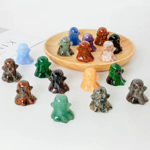Creative Crystal Ghost Figurine Handmade Natural Crystal Ghost Desk Decoration - Picture 1 of 39