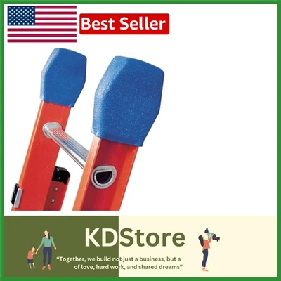 Cubiertas de escalera de extensión de fibra de vidrio agarre seguro antideslizante se adapta a toda fibra de aluminio... Foto 1 de 2