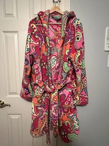 Vera Bradley Women’s Colorful Venetian Paisley Fluffy Knee Length Robe Size L/XL - Picture 1 of 4