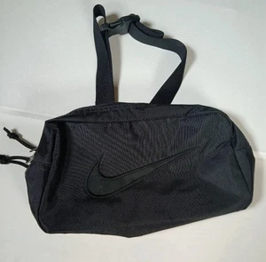 Vintage Nike Black Crossbody Fanny Pack Waist Belt Running Bag Just Do It SB KAN - Picture 1 of 4