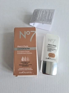 No7 COOL HONEY Match Made Custom Blend Foundation Drops 15ml BNIB Rare FREE P&P - Picture 1 of 4