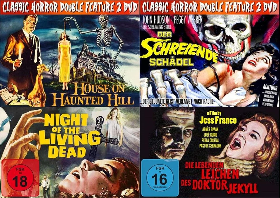 4 Horror Klassiker TORMENTED TERROR Schreiende Schädel HOUSE ON HAUNTED HILL DVD - Bild 1 von 1