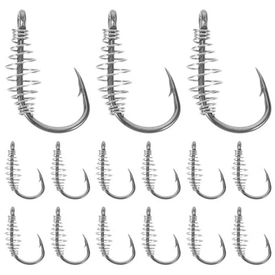 20 Pcs Amo Da Pesca Alla Carpa in Argento Set Forti Ganci Acqua - Immagine 1 di 4