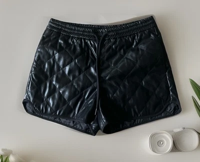 Шорты женские Dear John Clara S черные стеганые на шнурке на талии клуб танцевальная вечеринка - Изображение 1 из 4
