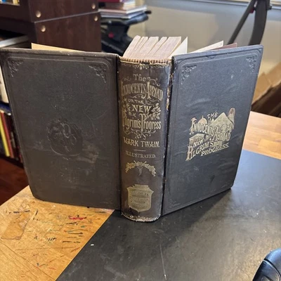 THE INNOCENTS ABROAD Mark Twain 1879 HC Signed John Lynch Jr Portland Maine 1870 - Image 1 of 4
