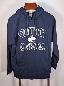 South Alabama Jaguars Hoodie Medium Navy Blue - Russell Athletic + TUMBLER!! - Picture 1 of 11
