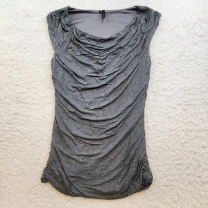 Maurices ärmelloses Top M meliert grau Wasserfallausschnitt lässig Stoff Stretch - Bild 1 von 7