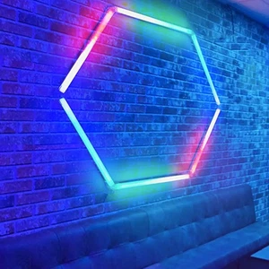 24V RGB LED Hexagon Garage Lights Car Detailing Shop Light for Garage Workshop - Picture 1 of 34