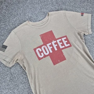 Camiseta Black Rifle Coffee Company para hombre manga corta mediana café ahorra - Imagen 1 de 9