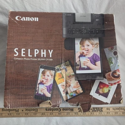 Impresora fotográfica compacta inalámbrica Canon SELPHY CP1300 negra WiFi con cable de alimentación LEER Foto 1 de 4