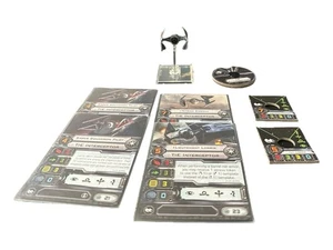 Star Wars Tie Interceptor Red Stripe Schiff & Ständer & Karten X-Wing Miniaturen Spiel - Bild 1 von 9