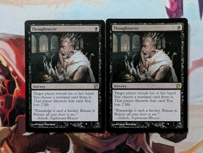 2x Thoughtseize - Theros Rare Sorcery - Magic the Gathering LP - Image 1 of 2