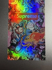 Supreme Vinyl Sticker Adventure Time Holographic 1.7x3" Punk Rock Car Skater - Picture 1 of 4