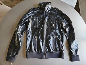 Warhol Factory x Levis x Damien Hirst teschio cristallo 100% pelle motociclista; Taglia = M - Foto 1 di 17