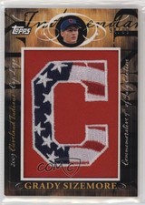 2010 Topps Jumbo Packs Manufactured Hat Logo Relic /99 Grady Sizemore #MHR-266