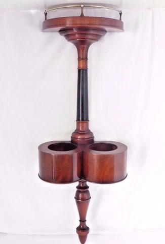 Vintage ROMWEBER Federal Style Wooden Hanging Wall Shelf with 2 Holders. 1950 Cover