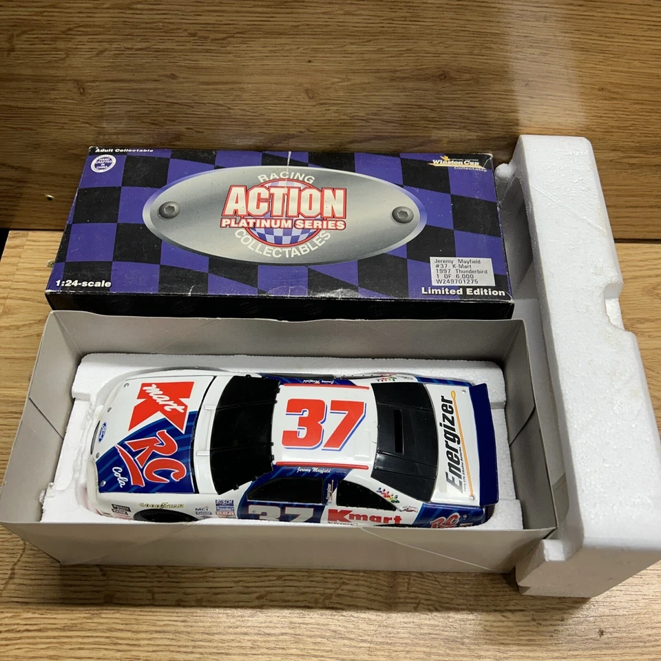 NASCAR Diecast BANK 1:24 Jeremy Mayfield #37 K-Mart 1997 Thunderbird  - Image 1 of 4