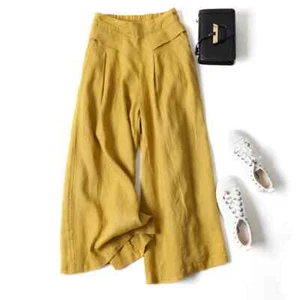 2025 High Waist Wide Leg Pants Women Summer Elegant Young Fashion Draped Classic - Picture 1 of 31