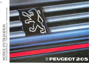 PEUGEOT 205 Betriebsanleitung 1988 Handbuch Notice d´Utilisation Bordbuch BA - Picture 1 of 1
