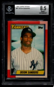1990 Topps Tiffany #61 Deion sanders RC BGS 8.5 - Picture 1 of 2