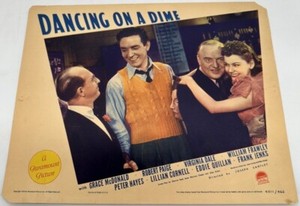 14  x 11 Original Lobby Card 1940 Dancing On A Dime Robert Paige Grace McDonald