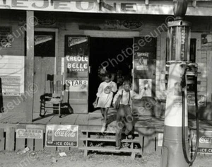 General Store Gas Station Loaded With Signs Vintage 8x10 Reprint Of Old Photo - Bild 1 von 1