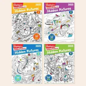 HIDDEN PICTURES 2025 4 -BOOK SET AGES 6-12 SEEK & FIND BRAND NEW - Picture 1 of 8