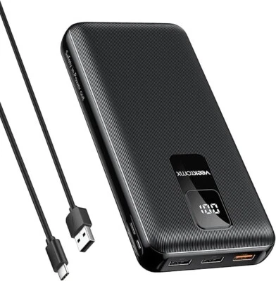 VEEKTOMX Power Bank 30000mAh: Caricatore Portatile PD 20W con 3 USB-A e USB-C - Immagine 1 di 4